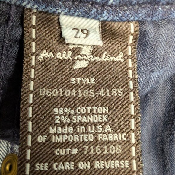 7 For All Mankind Stylish Blue Flared Jeans (u6010418S-418S) Size 29 - Picture 13 of 14